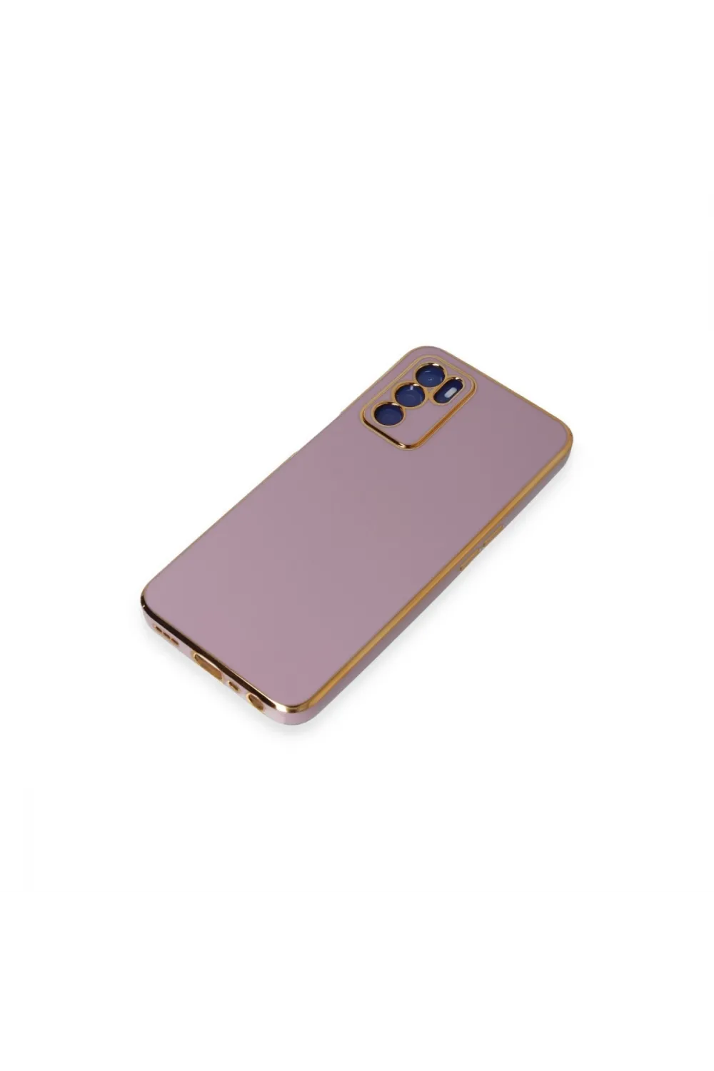 Oppo A16 Kılıf Volet Silikon - Mor