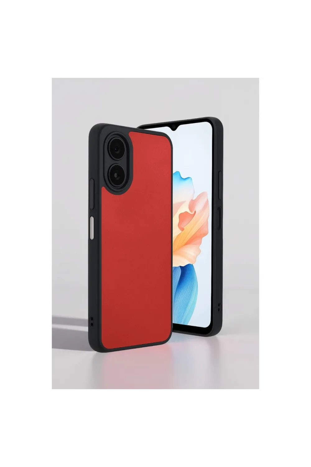 Oppo A38 Kılıf Aras Deri Kapak - Pudra