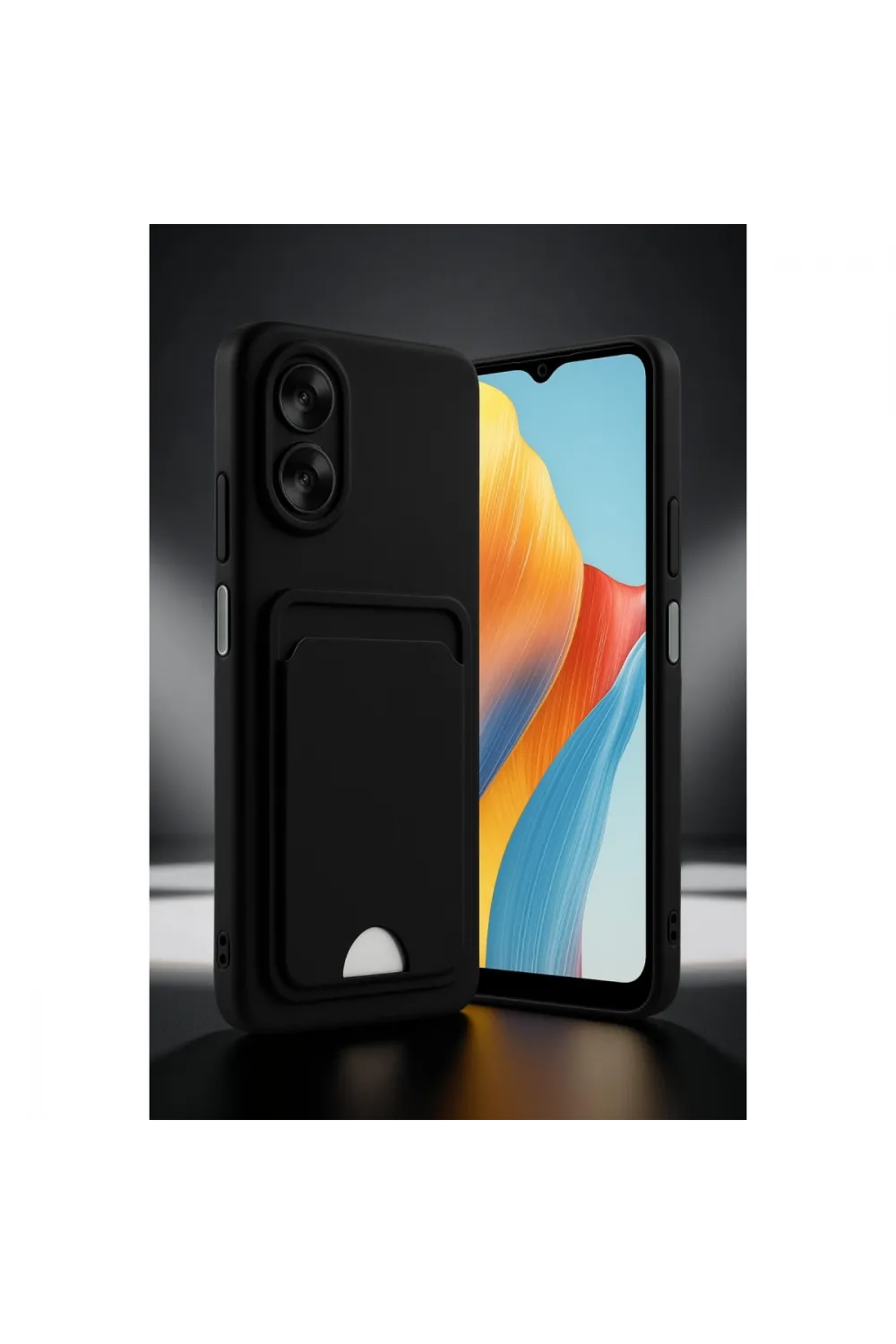Oppo A38 Kılıf Kelvin Kartvizitli Silikon - Bordo