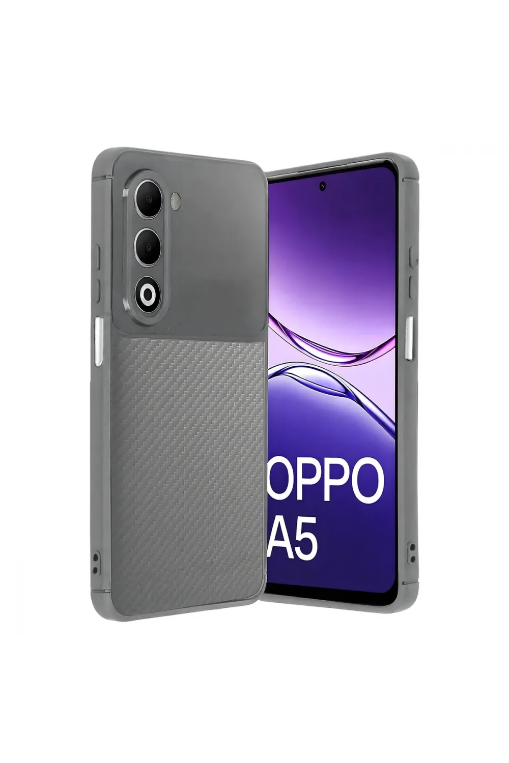Oppo A5 4g Auto Focus Karbon Kapak - Gri
