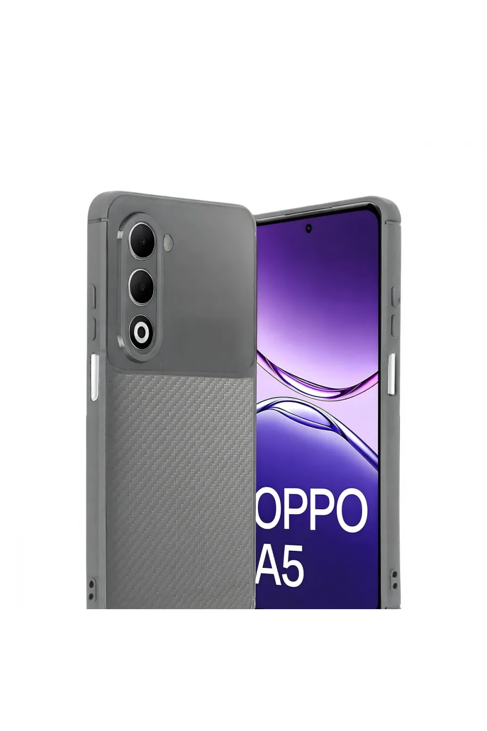 Oppo A5 4g Auto Focus Karbon Kapak - Gri