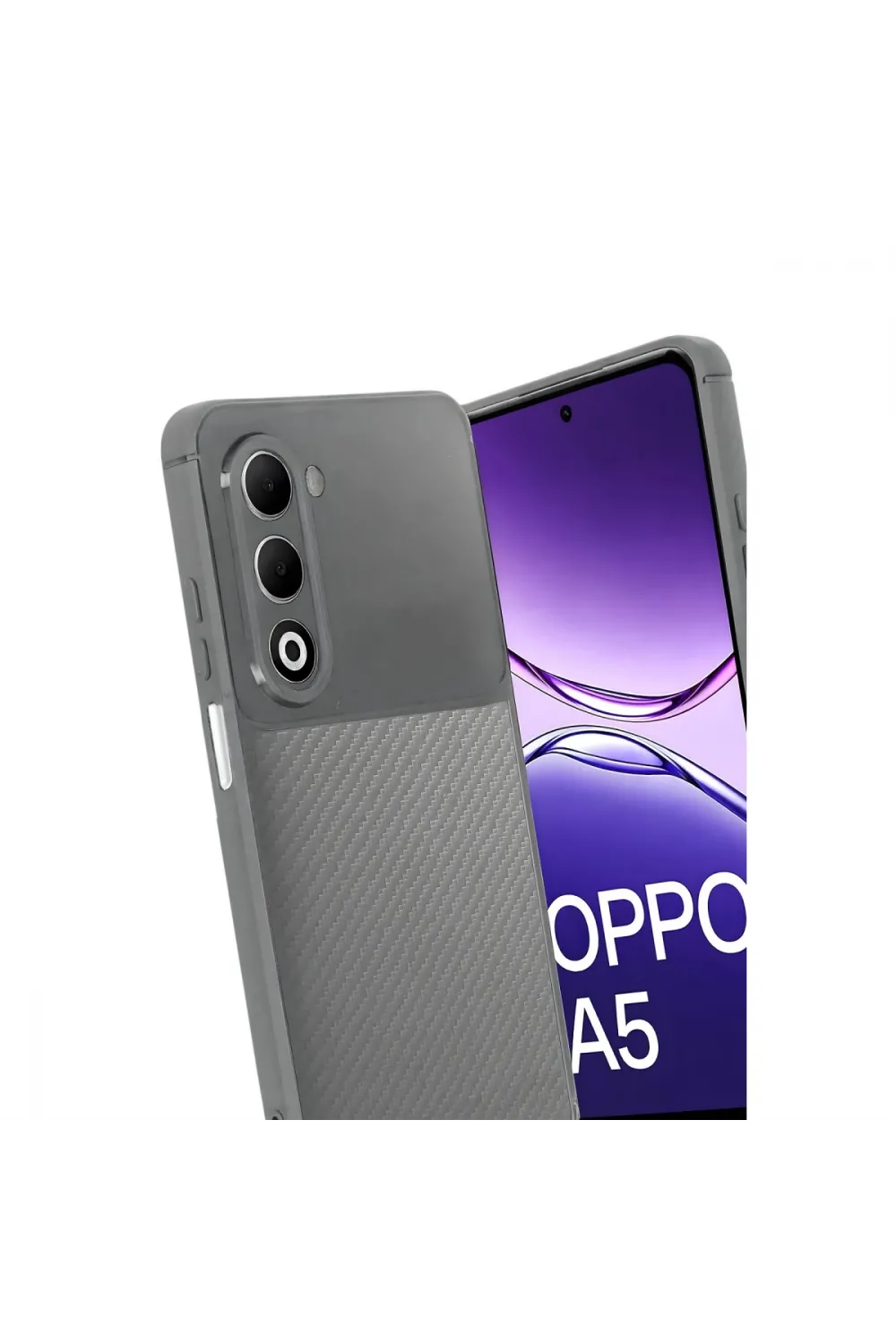 Oppo A5 4g Auto Focus Karbon Kapak - Gri