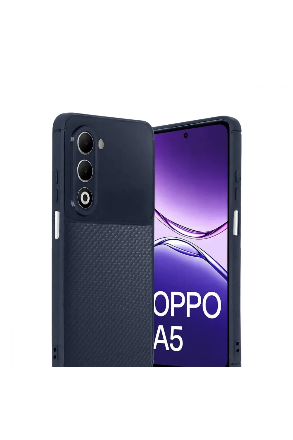 Oppo A5 4g Auto Focus Karbon Kapak - Lacivert