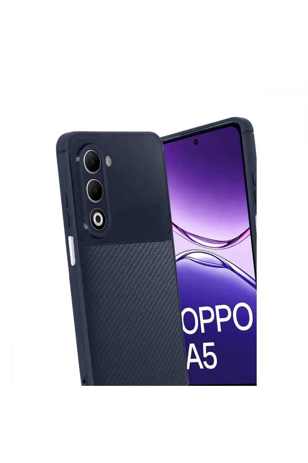 Oppo A5 4g Auto Focus Karbon Kapak - Lacivert