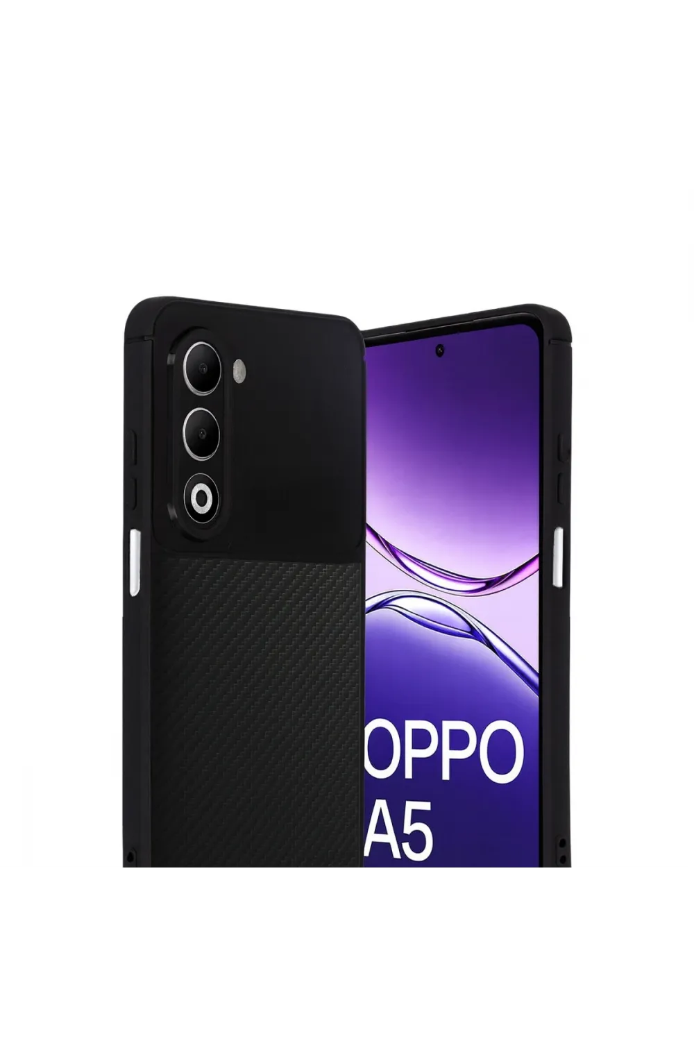 Oppo A5 4g Auto Focus Karbon Kapak - Siyah