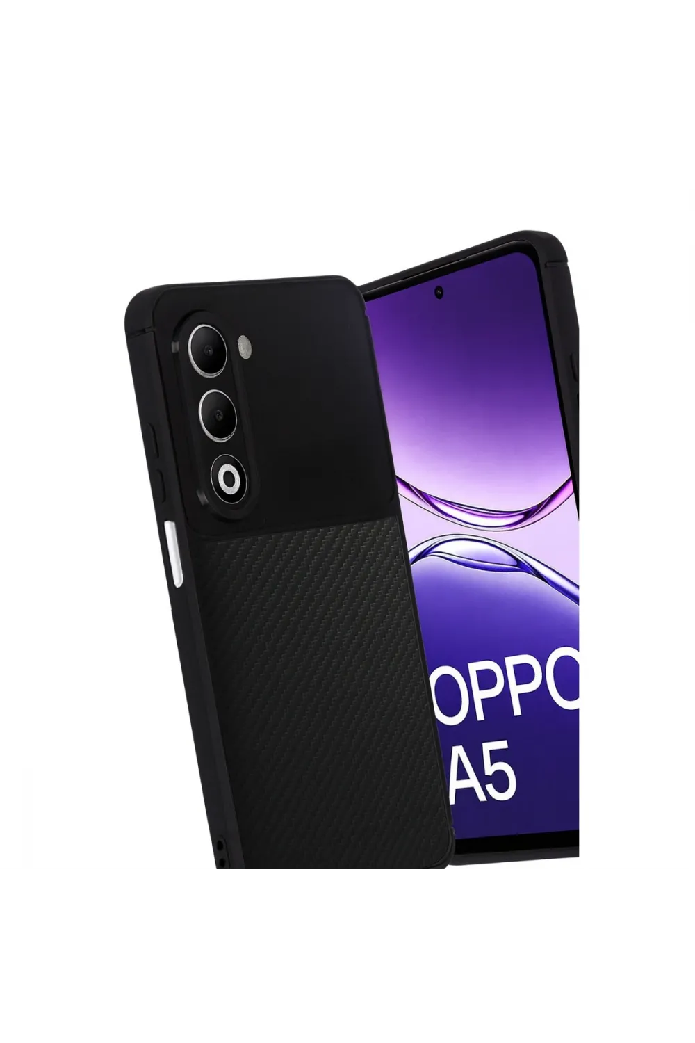 Oppo A5 4g Auto Focus Karbon Kapak - Siyah