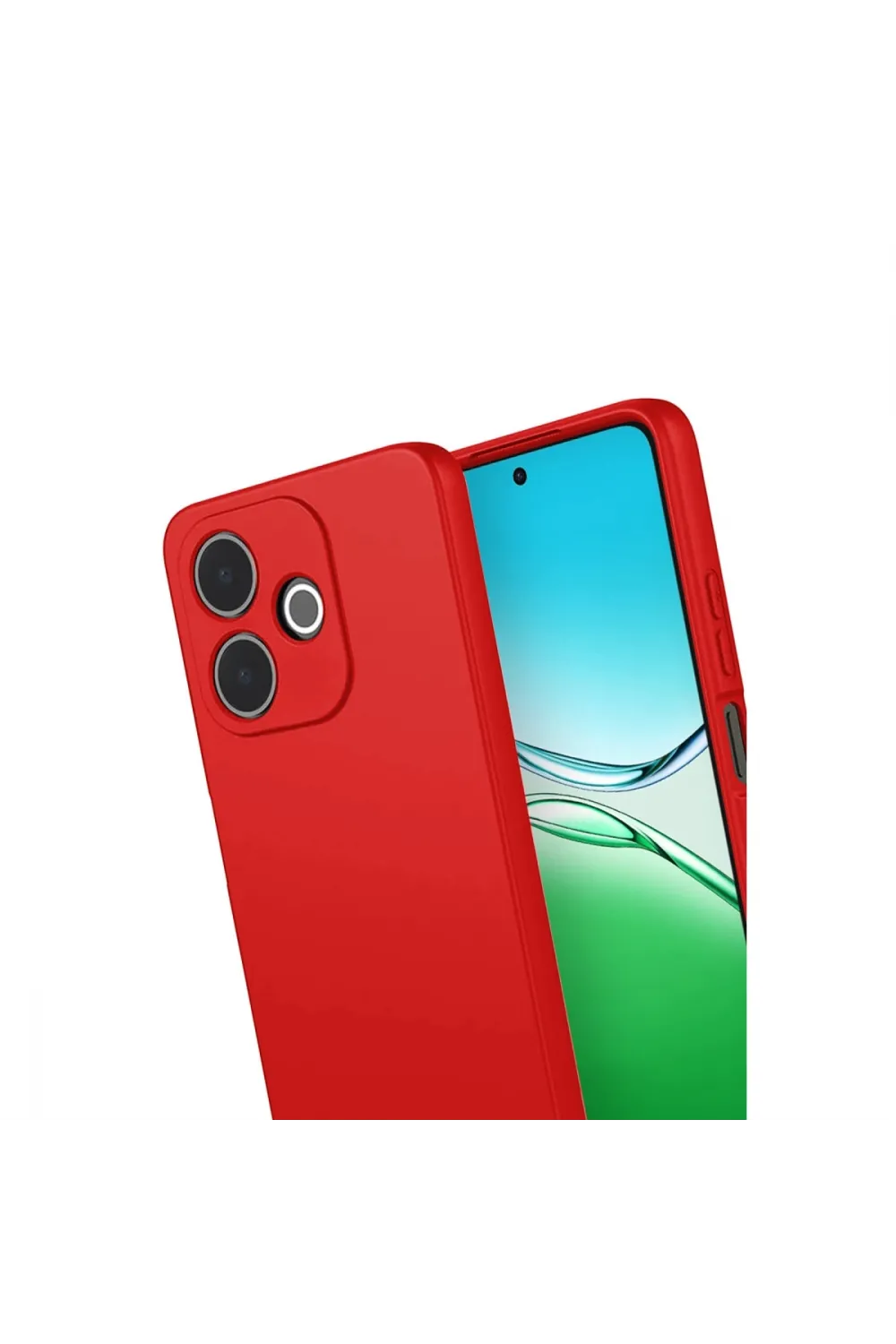 Oppo A5 Pro 4g First Silikon - Kırmızı