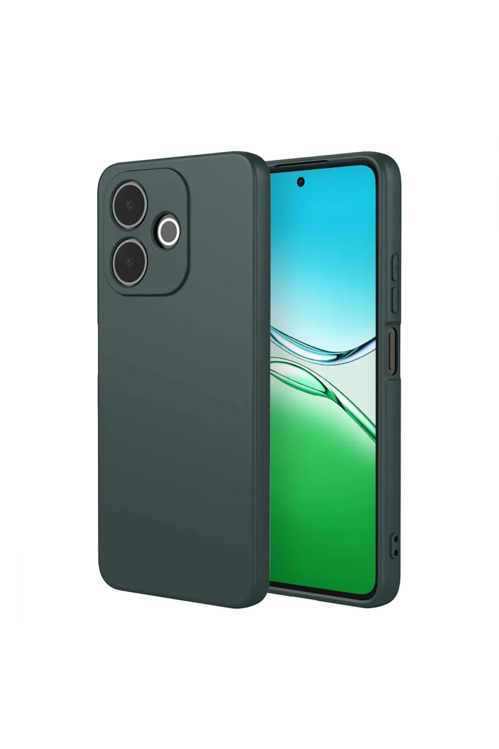 Oppo A5 Pro 4g First Silikon - Koyu Yeşil