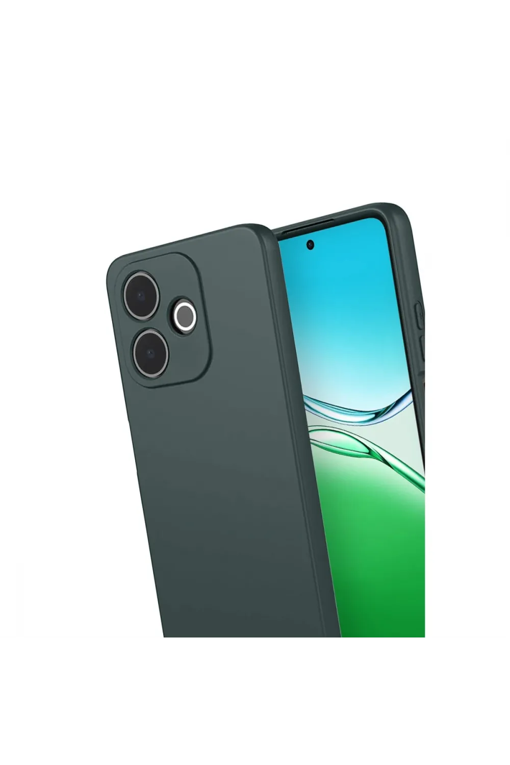 Oppo A5 Pro 4g First Silikon - Koyu Yeşil