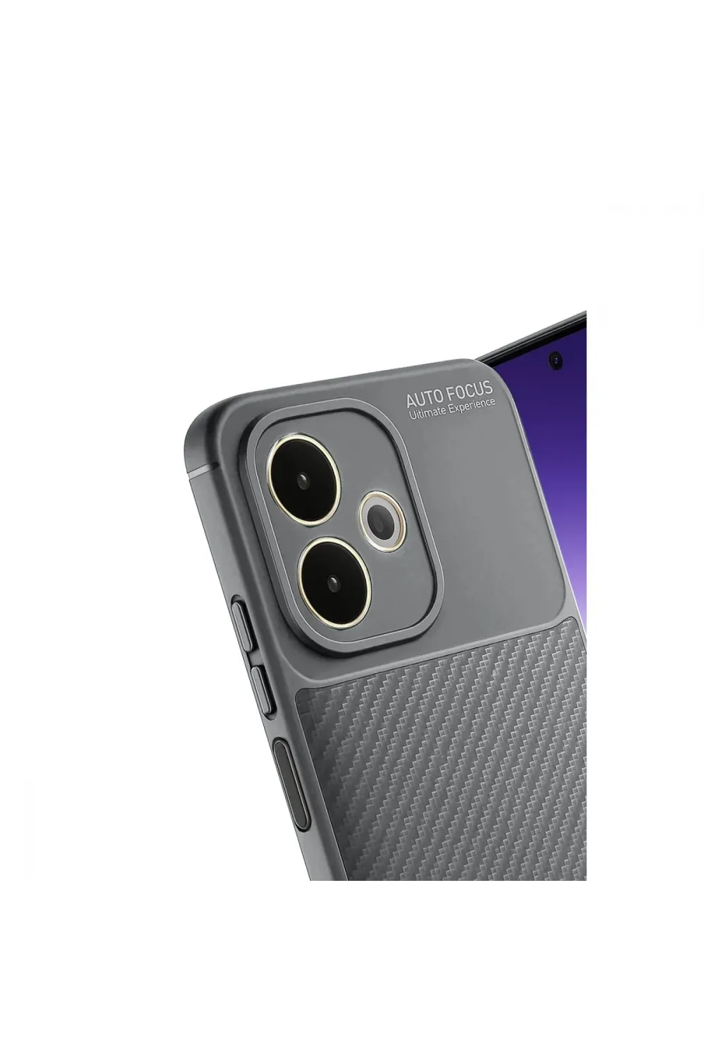 Oppo A5 Pro 4g Kılıf Auto Focus Karbon Kapak - Gri