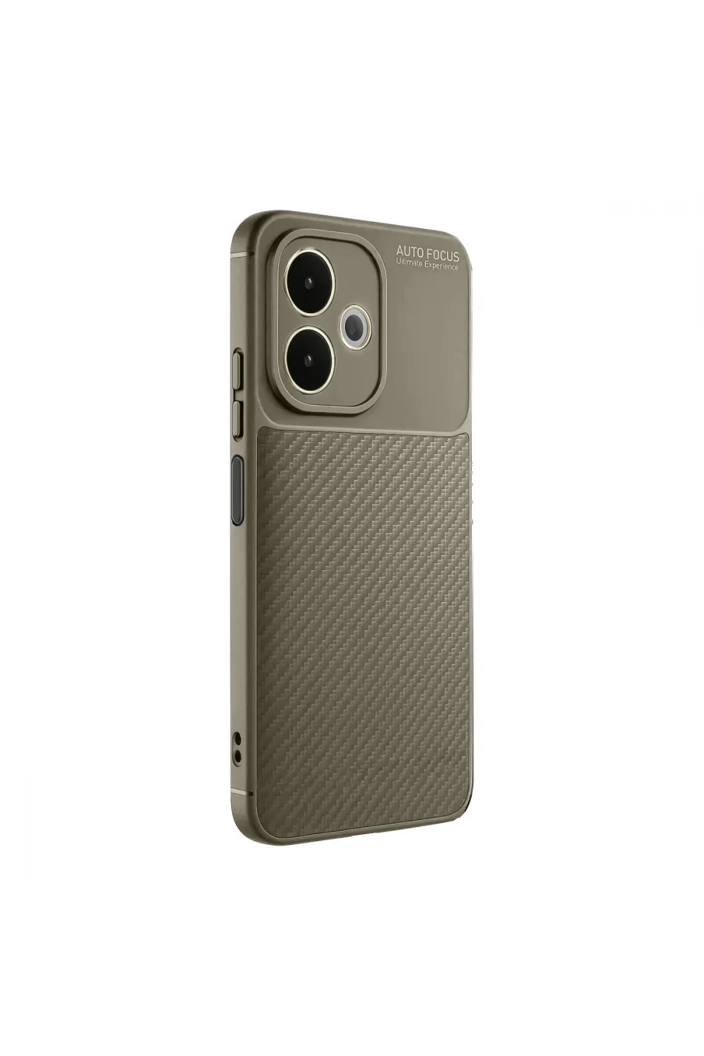 Oppo A5 Pro 4g Kılıf Auto Focus Karbon Kapak - Kahverengi