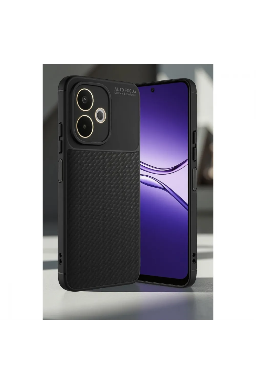 Oppo A5 Pro 4g Kılıf Auto Focus Karbon Kapak - Siyah