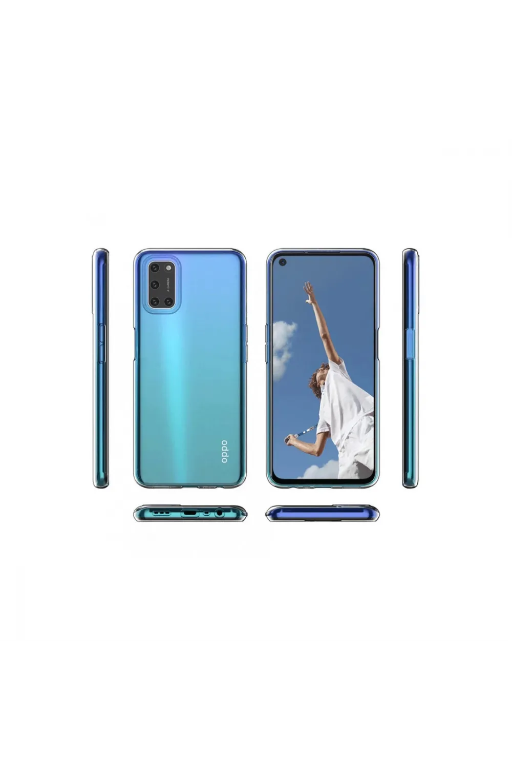 Oppo A52 Kılıf Lüx Şeffaf Silikon