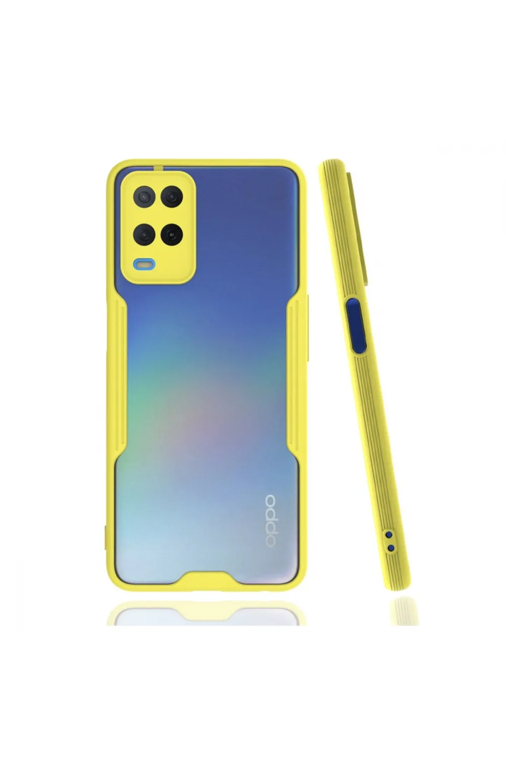 Oppo A54 4g Kılıf Platin Silikon - Sarı