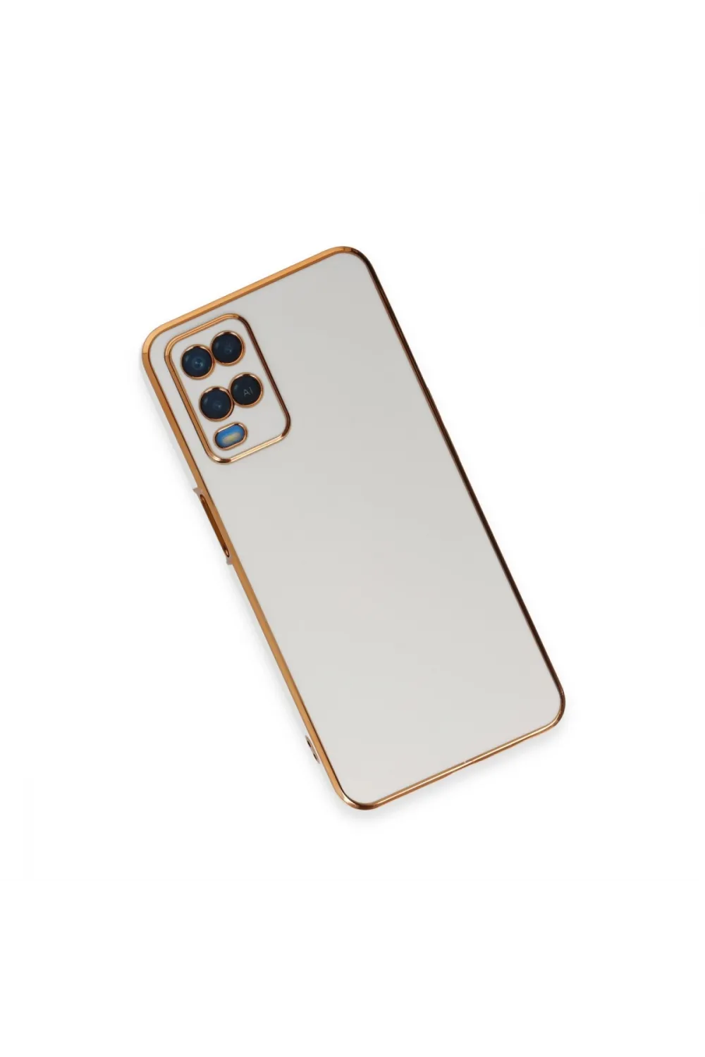 Oppo A54 4g Kılıf Volet Silikon - Beyaz