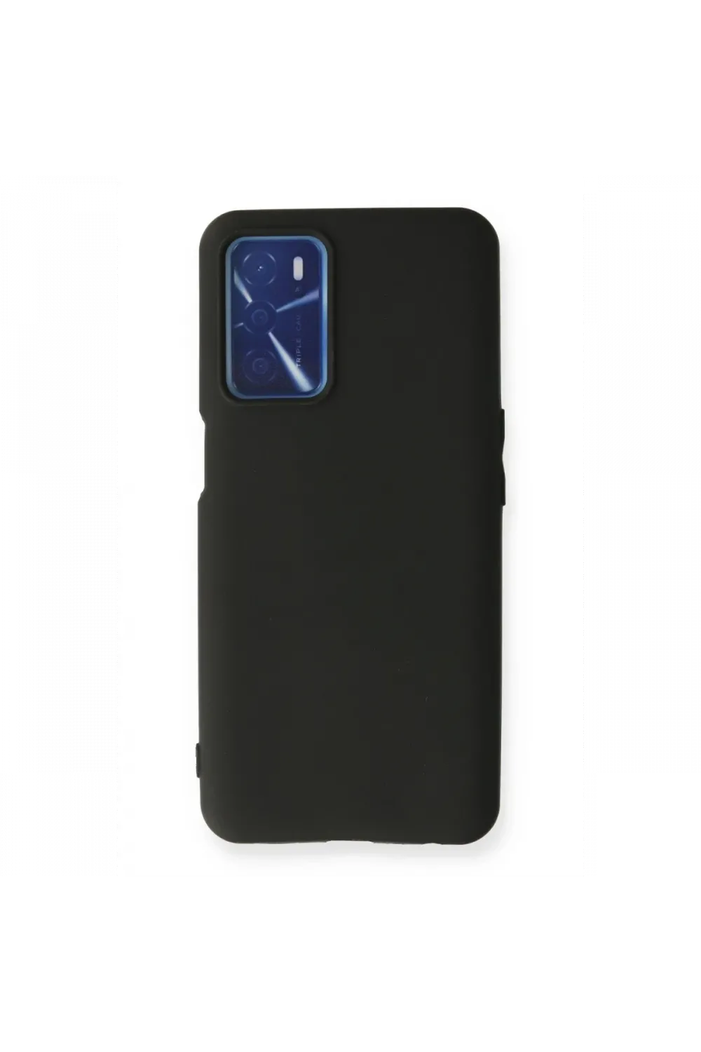 Oppo A55 Kılıf First Silikon - Siyah