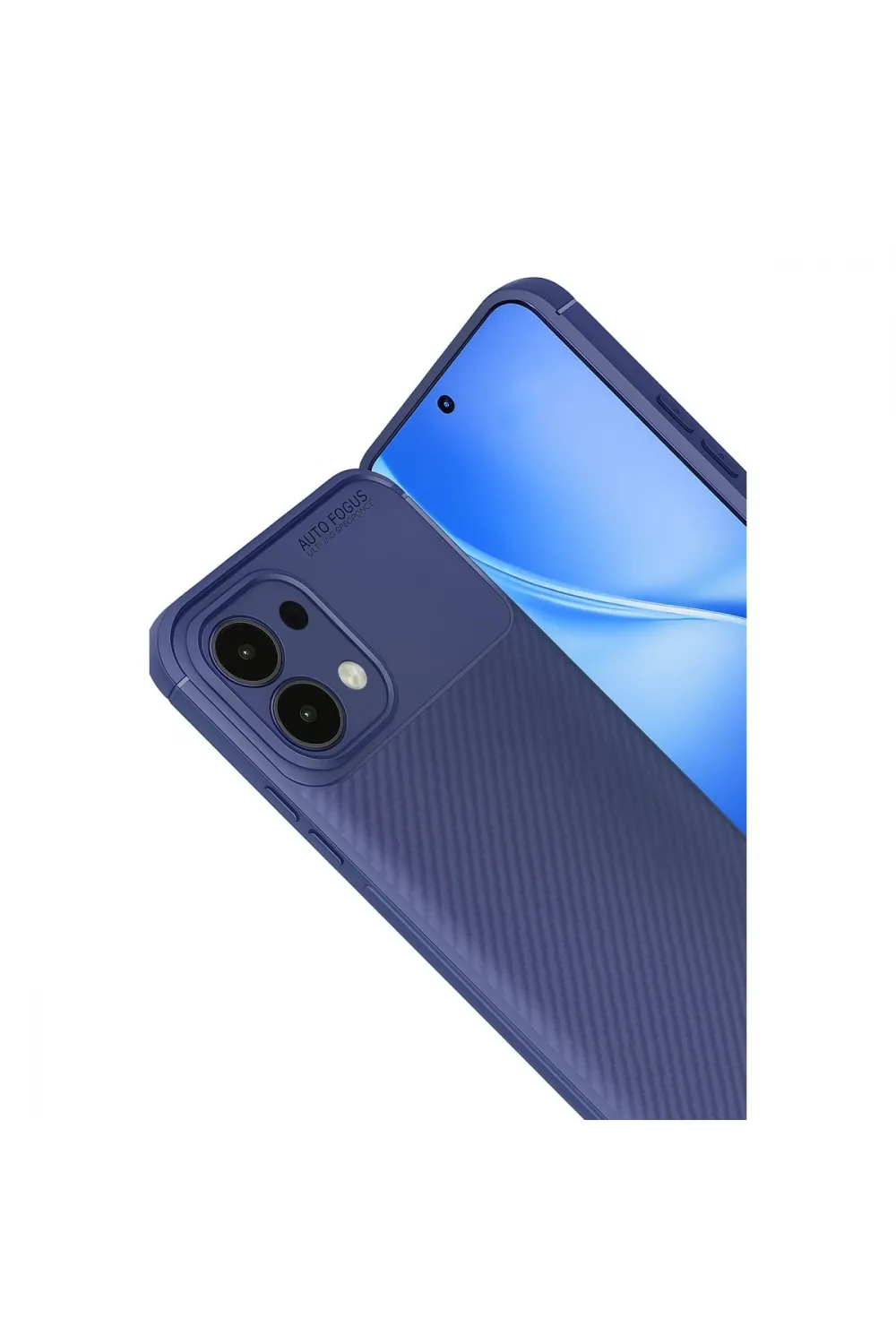 Oppo A6 Pro 4g Auto Focus Karbon Kapak - Lacivert