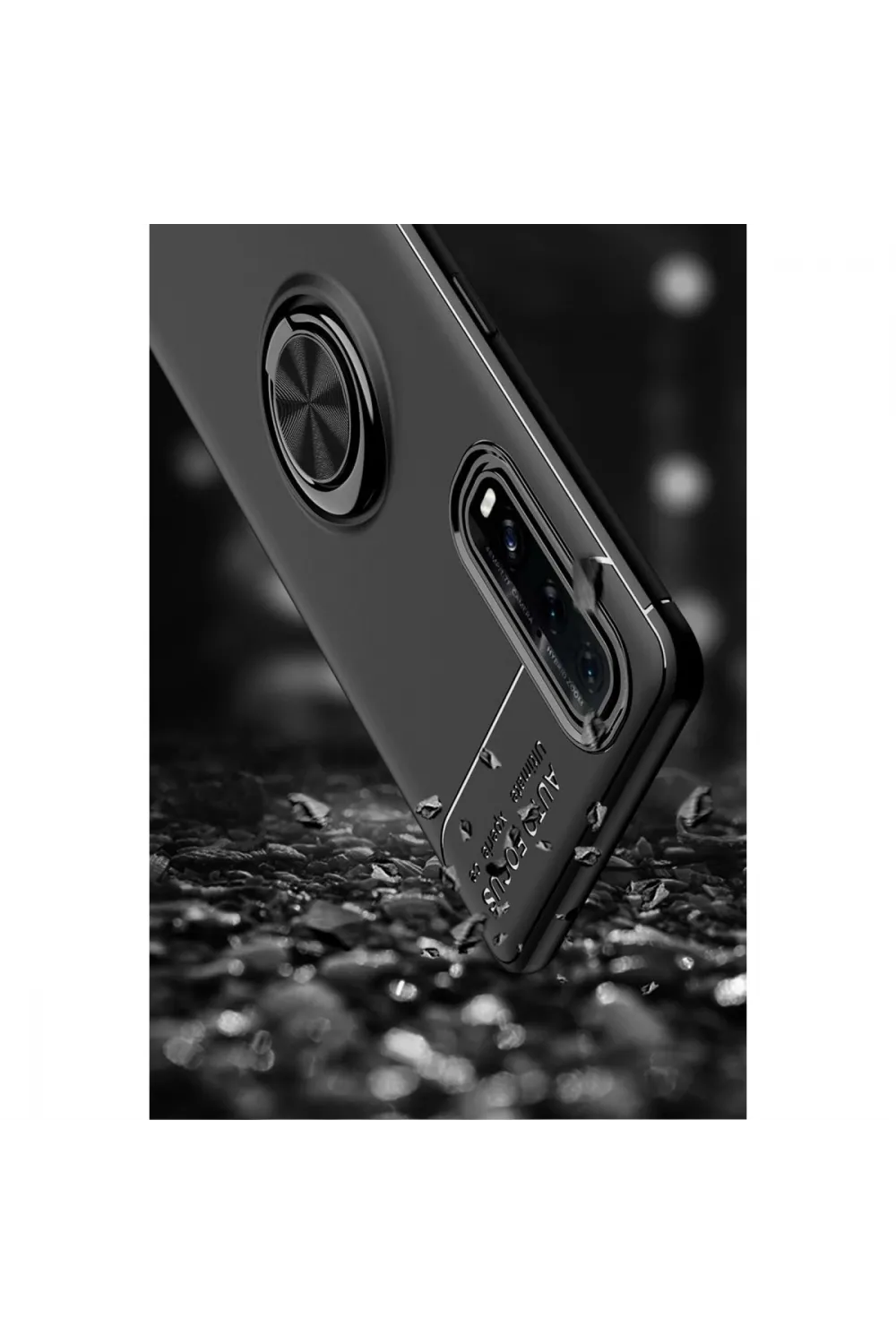 Oppo Find X2 Kılıf Range Yüzüklü Silikon - Mavi
