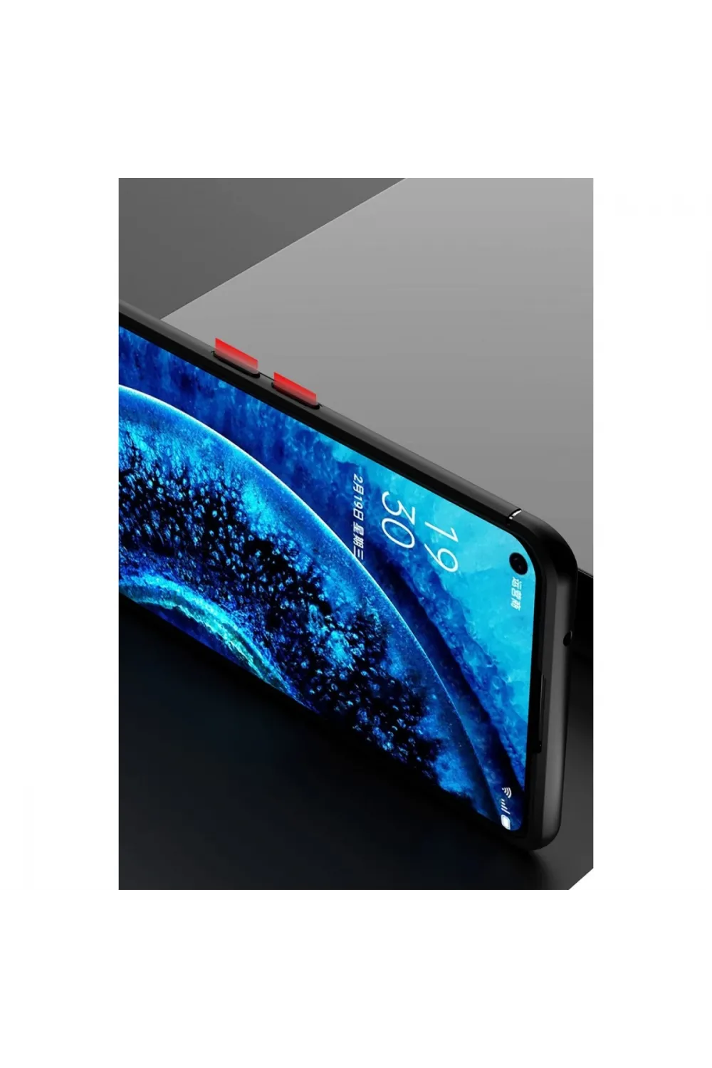 Oppo Find X2 Kılıf Range Yüzüklü Silikon - Siyah