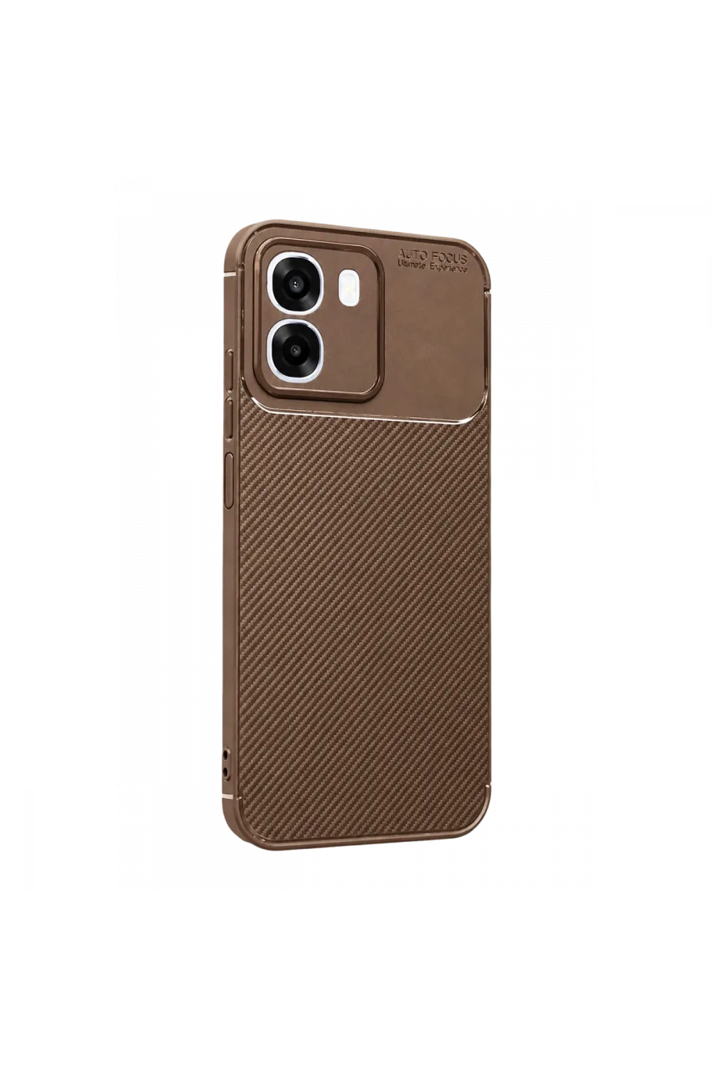 Oppo Oppo A6t 5g Auto Focus Karbon Kapak - Kahverengi