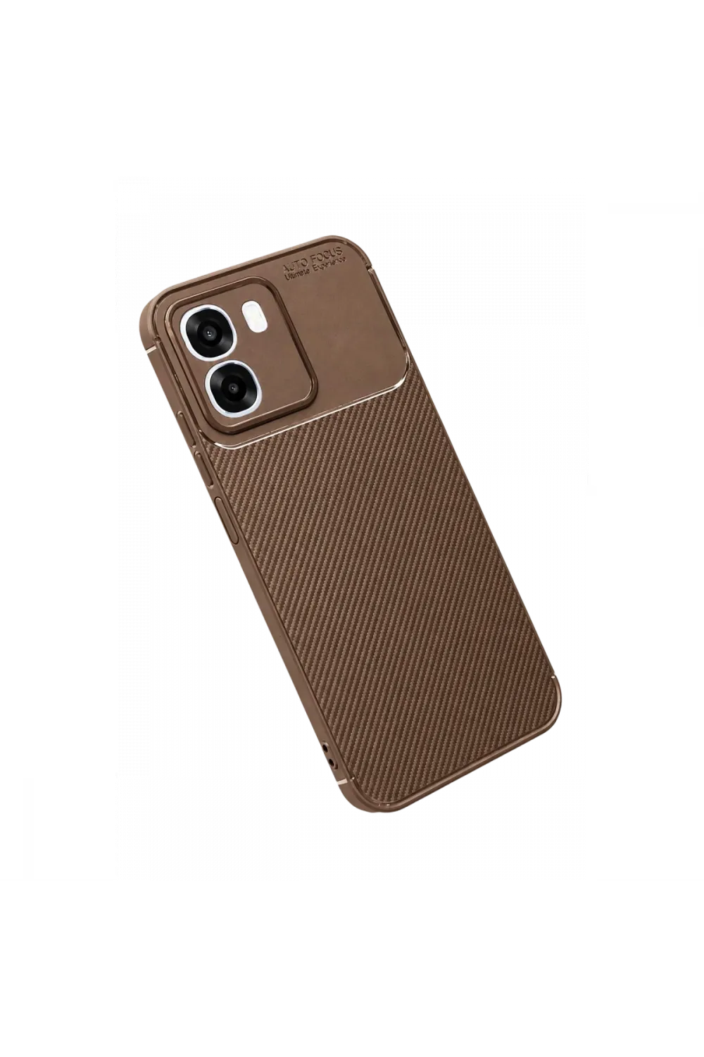 Oppo Oppo A6t 5g Auto Focus Karbon Kapak - Kahverengi