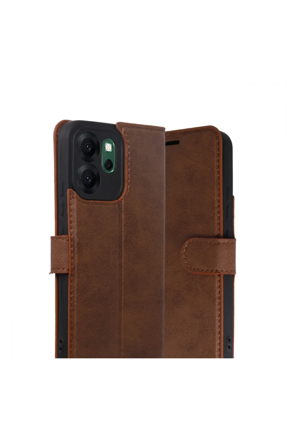 Oppo Reno 14f Trend S Plus Kapaklı Kılıf - Taba