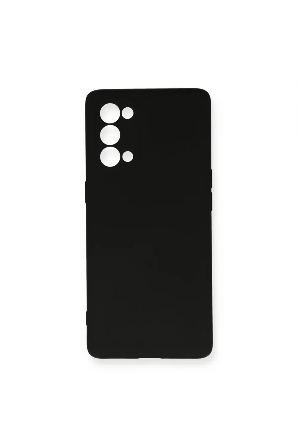 Oppo Reno 5 Kılıf Nano İçi Kadife Silikon - Siyah