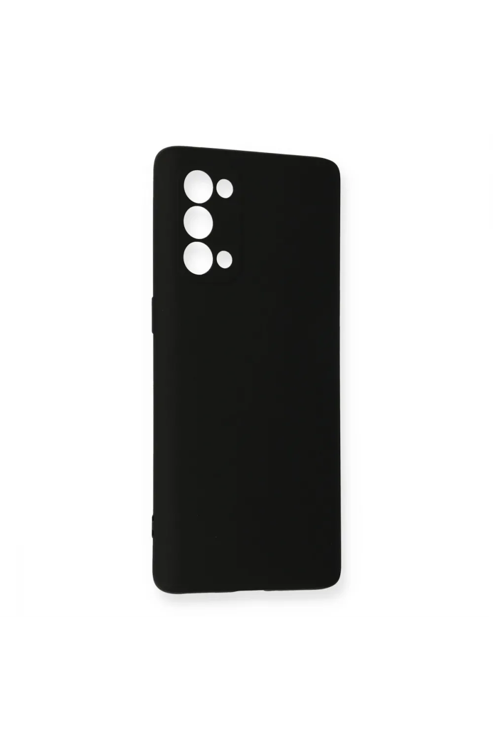 Oppo Reno 5 Kılıf Nano İçi Kadife Silikon - Siyah