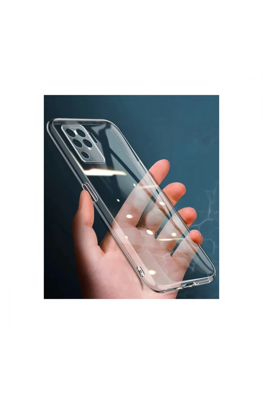 Oppo Reno 5 Lite Kılıf Lüx Şeffaf Silikon