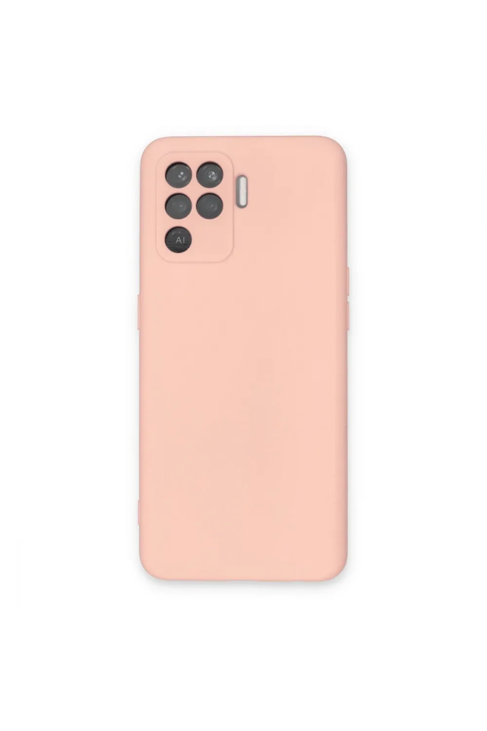 Oppo Reno 5 Lite Kılıf Nano İçi Kadife Silikon - Pudra