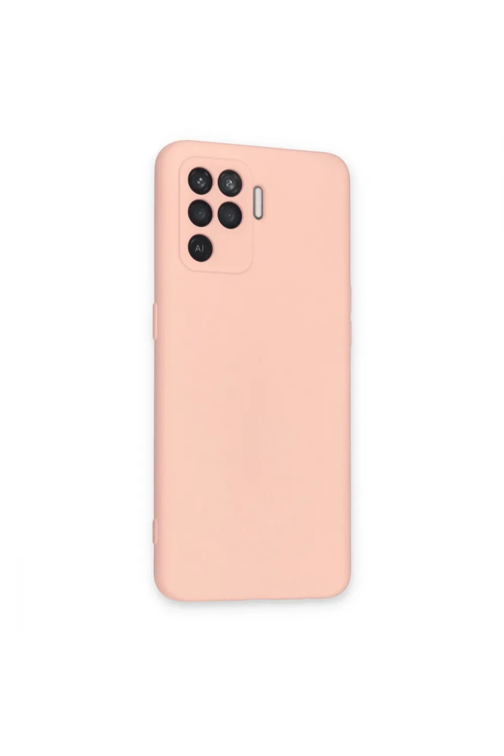 Oppo Reno 5 Lite Kılıf Nano İçi Kadife Silikon - Pudra