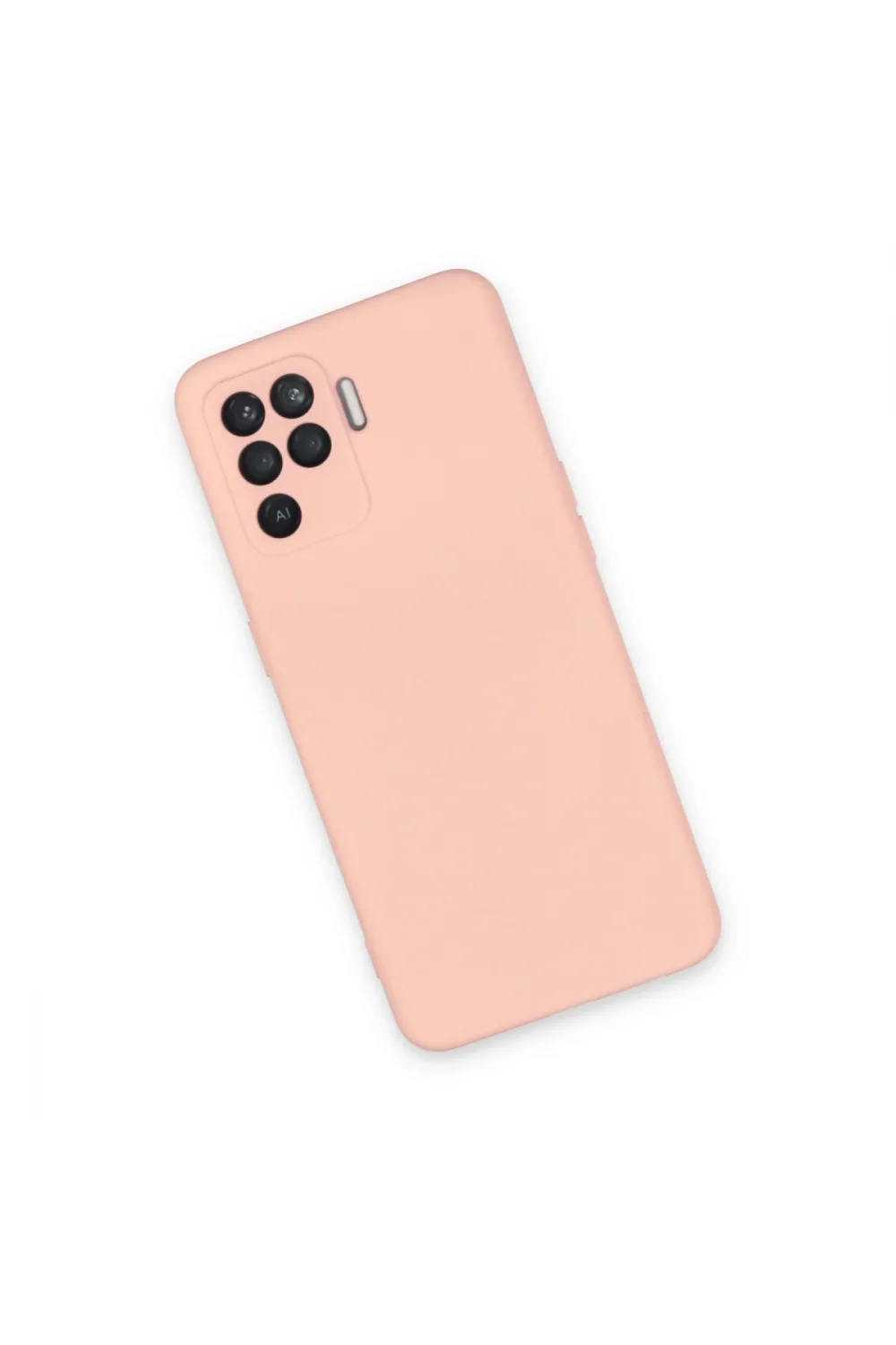 Oppo Reno 5 Lite Kılıf Nano İçi Kadife Silikon - Pudra