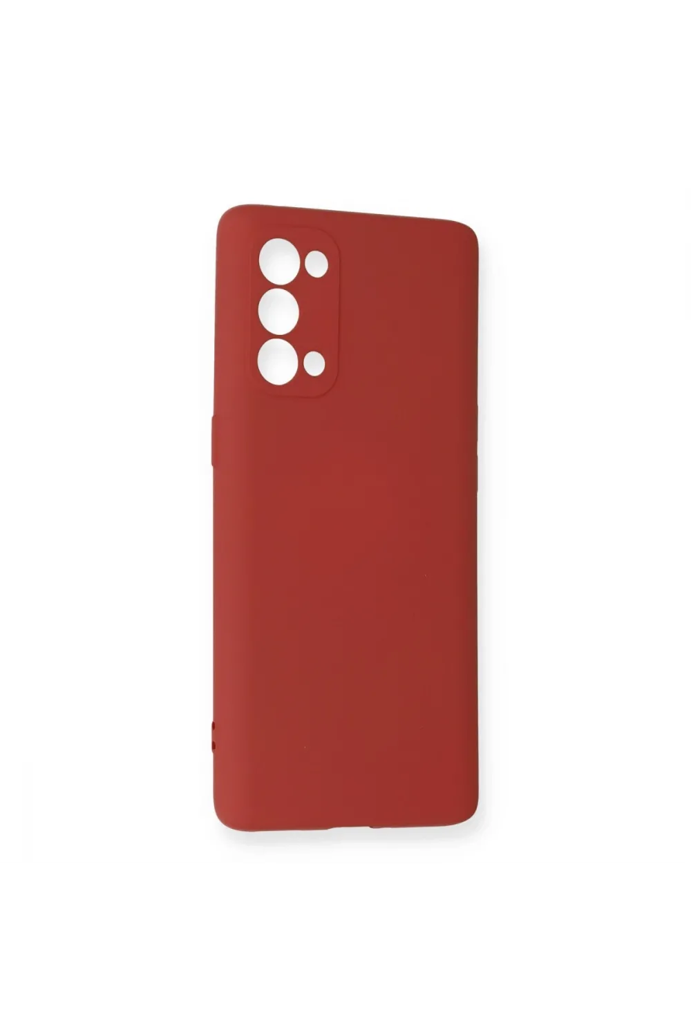 Oppo Reno 5 Pro Kılıf Nano İçi Kadife Silikon - Kiremit