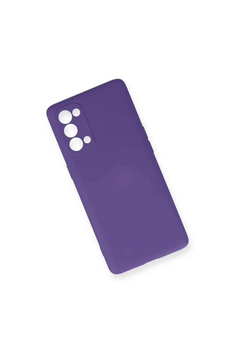 Oppo Reno 5 Pro Kılıf Nano İçi Kadife Silikon - Mor