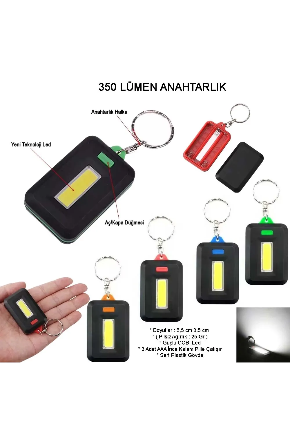Ortam Aydınlatan 350 Lümen Anahtarlık Wt-377