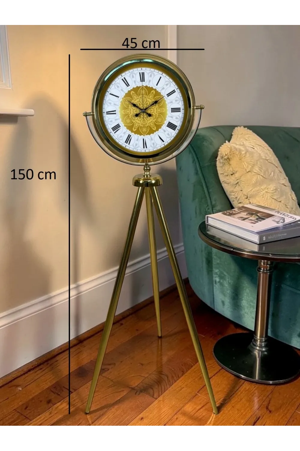 Osmanlı Motifli Tripod Ayaklı Saat