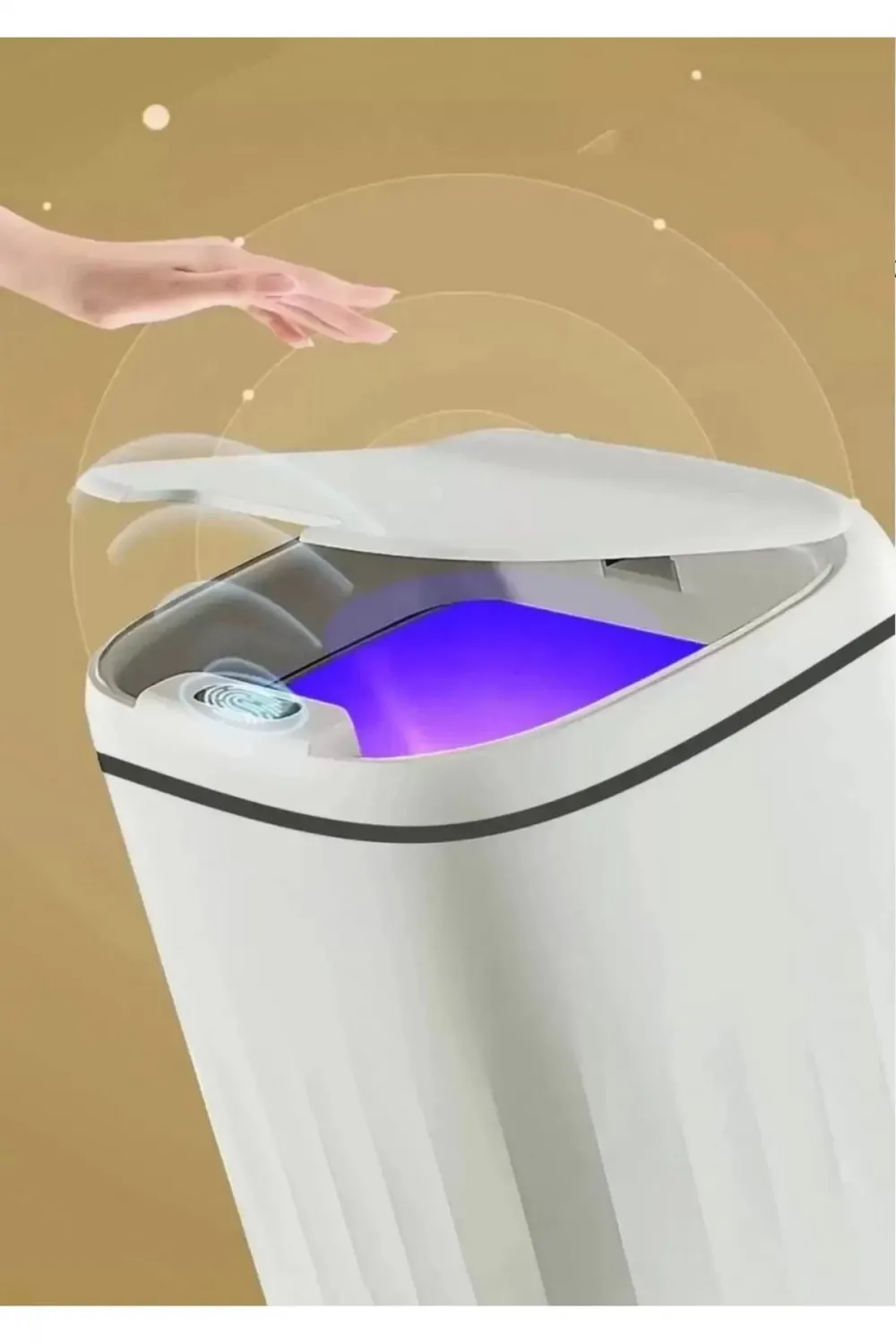 Otomatik Hareket Sensörlü Akıllı Çöp Kovası – 20 Litre Sessiz Ve Hijyenik Kullanım