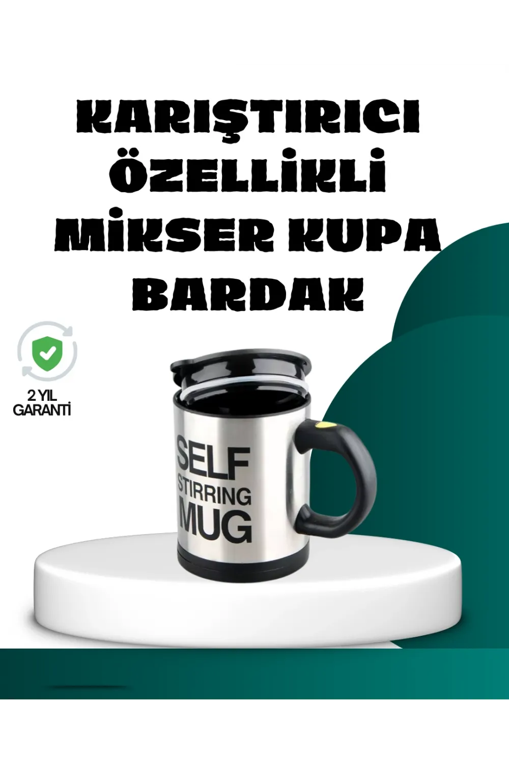 Otomatik Karıştırmalı Termos Kupa | Ergonomik Tasarım