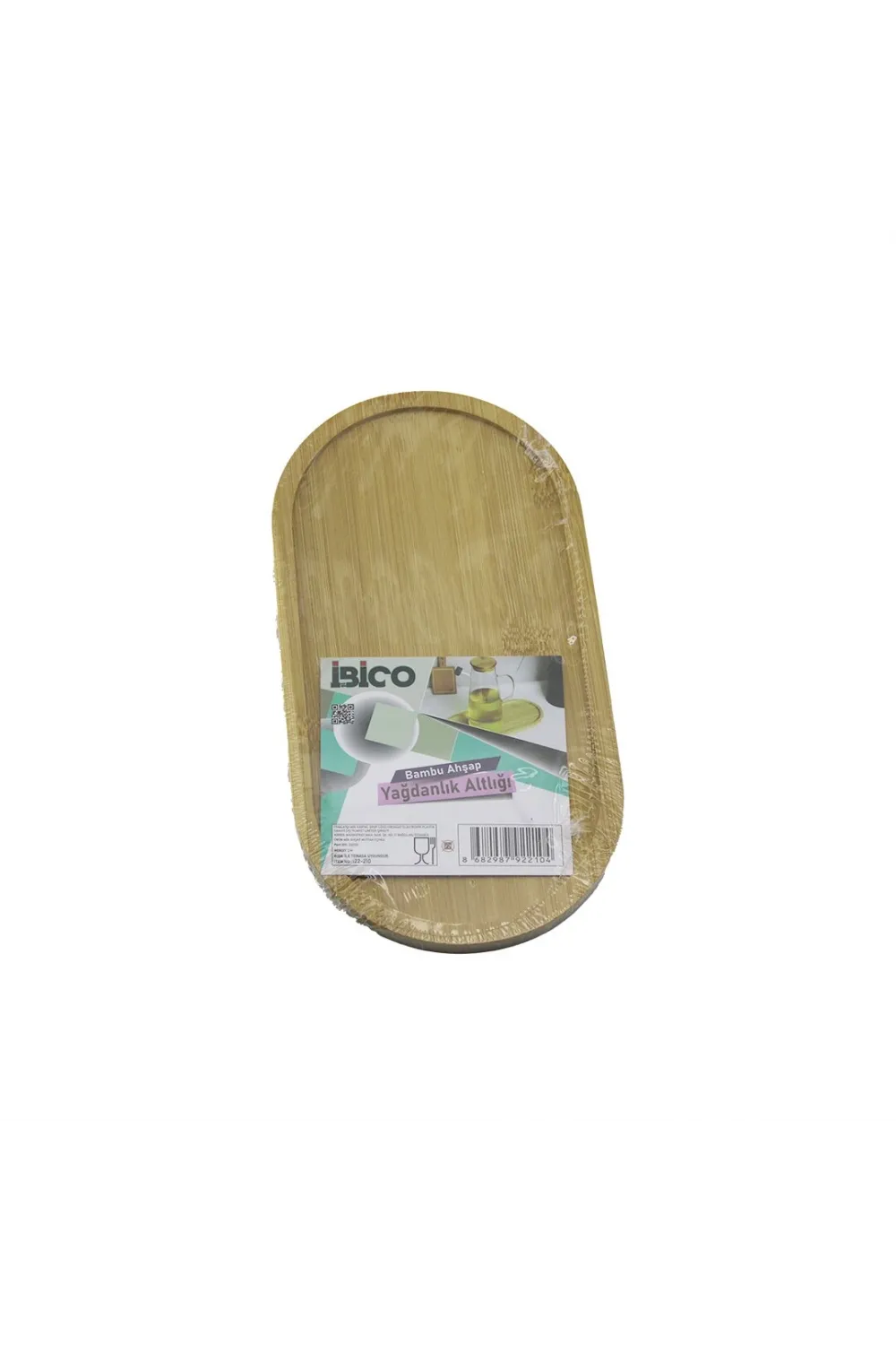Oval Ahşap Bambu Yağdanlık Altlık Mini Tepsi 12 X 23.3 X 0.8cm
