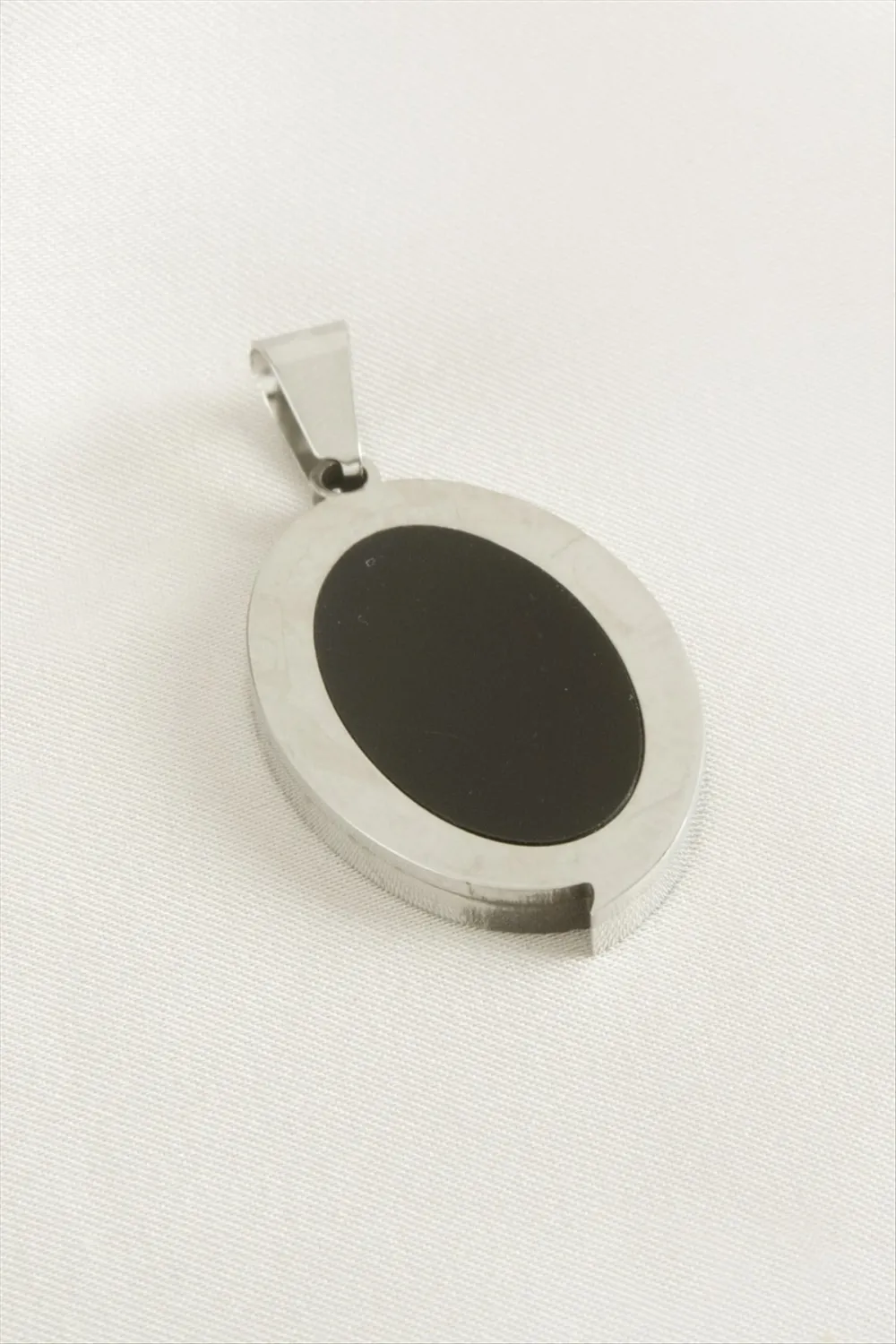 Oval  Çelik Kolye Ucu 3 cm