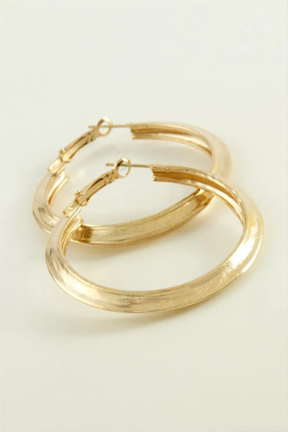 Oval Halka Küpe 4 cm
