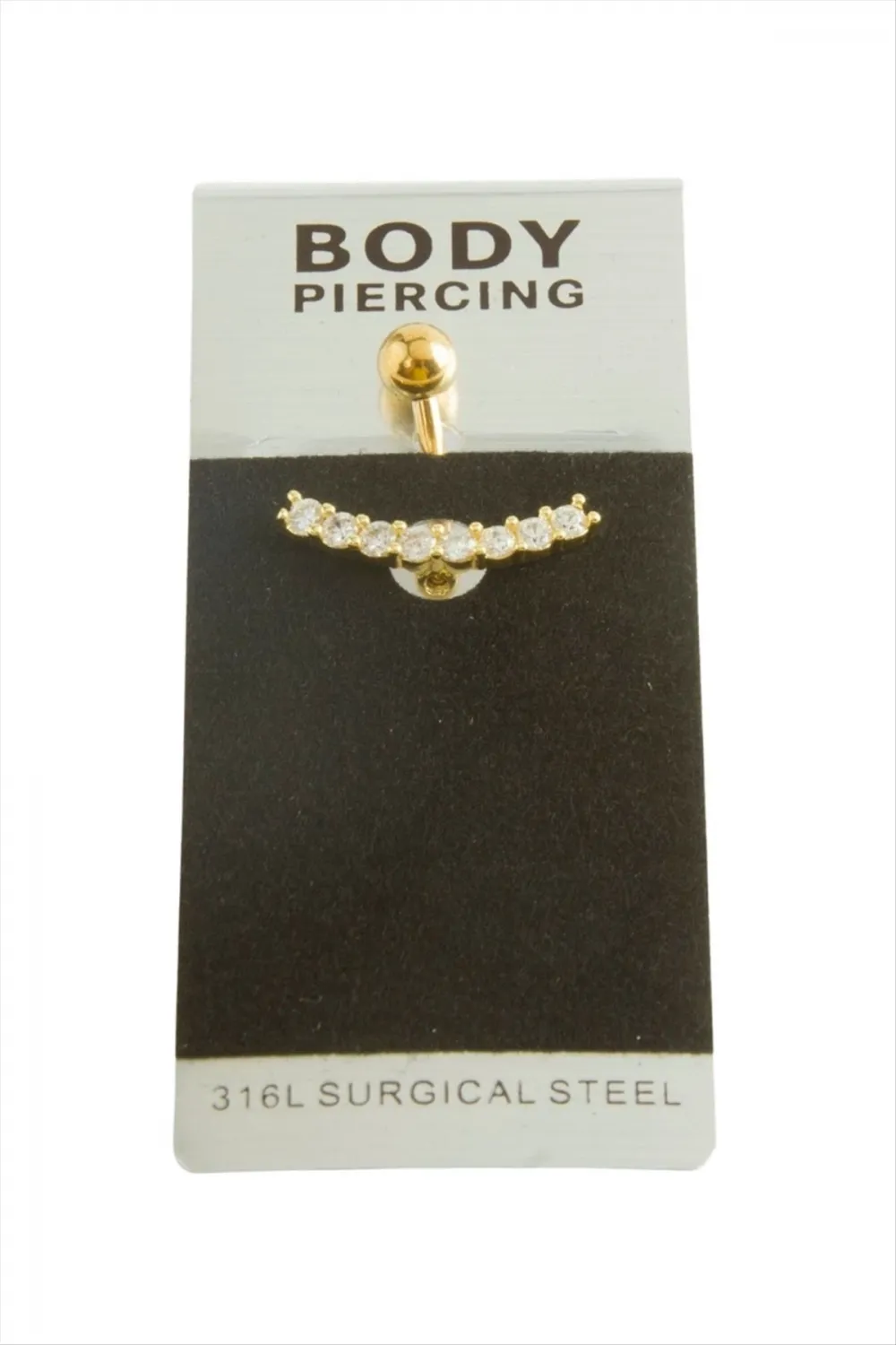 Oval Lüks Çelik Göbek Piercing 1 Adet
