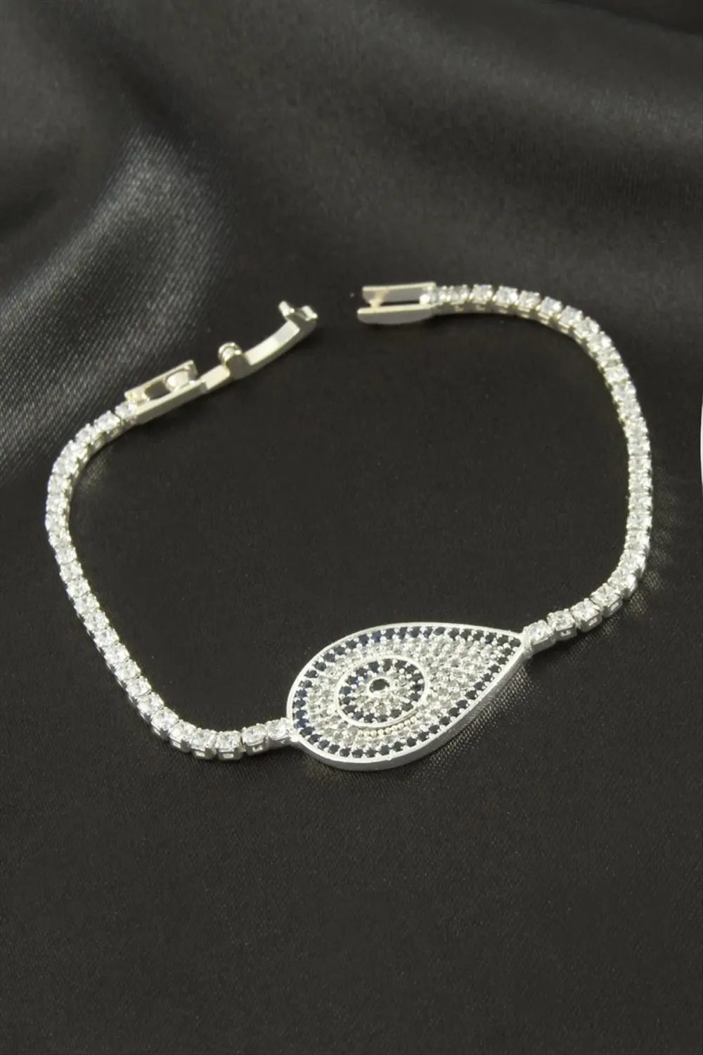 Oval Zirkon Taşlı Çocuk Bileklik 16 cm