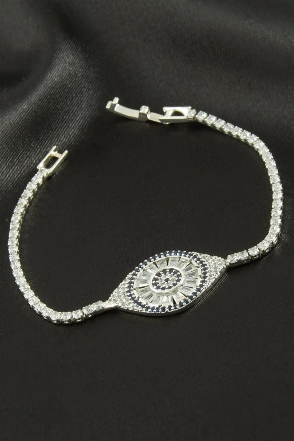 Oval Zirkon Taşlı Çocuk Bileklik 16 cm
