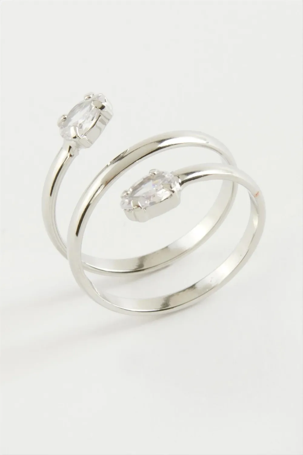 Oval Zirkon Taşlı Yüzük