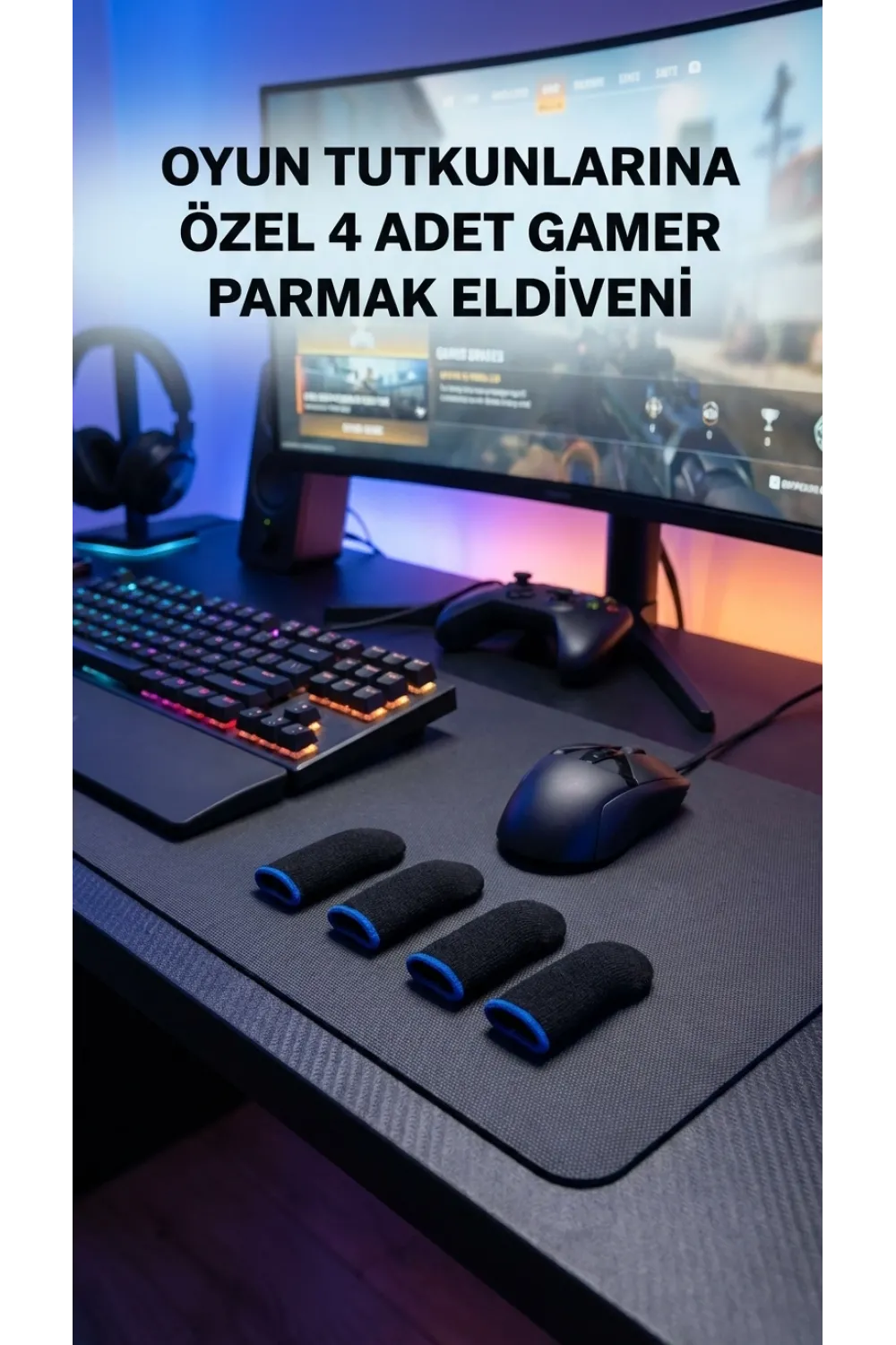 Oyuncu Parmaklık Eldiven Hassas Kontrol Konforlu Tasarım