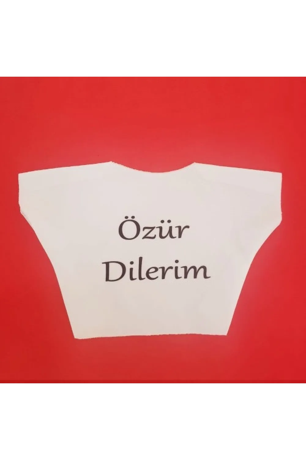 Özür Dilerim Yazılı Peluş Oyuncak Tişörtü
