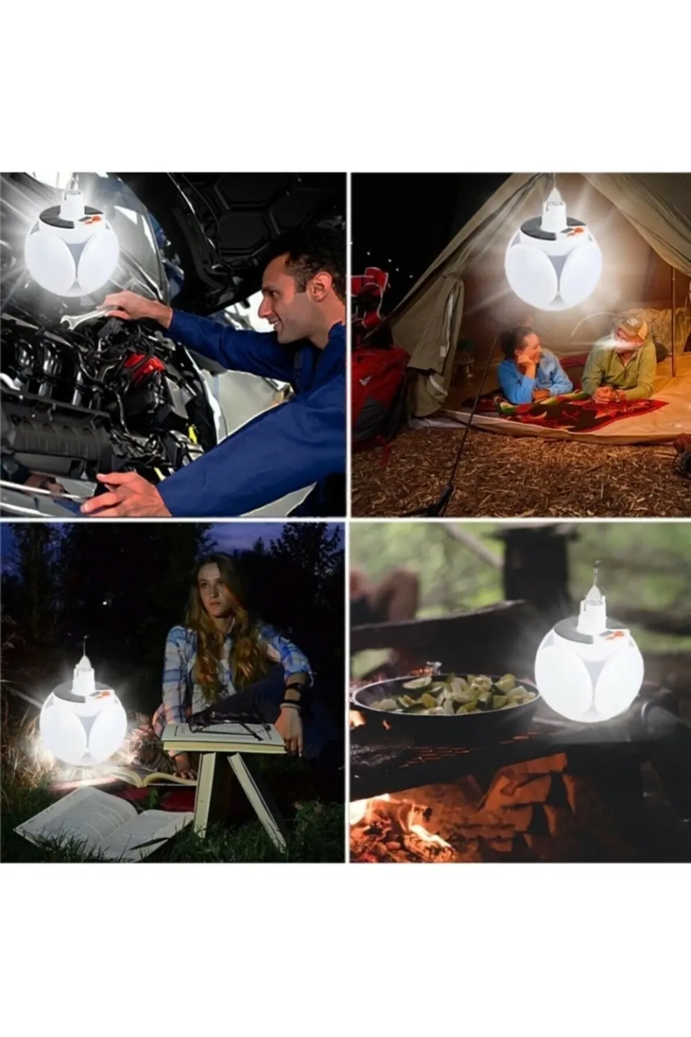 P-038 Solar Güneş Enerji Ve Usb Sarjli 5 Kanatlı