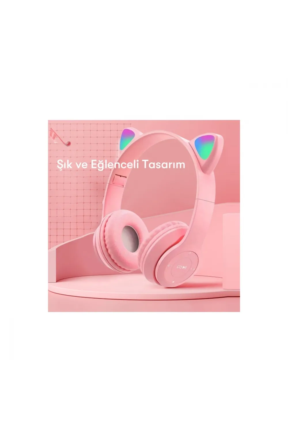 P47m Kablosuz Kedi Kulaklık - Mor