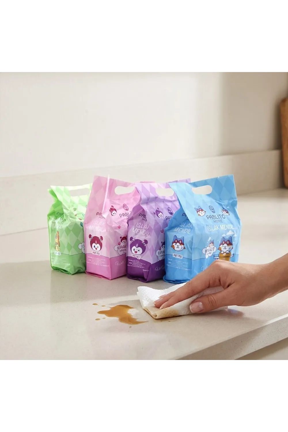 10 Pcs Mini Ve Cep Islak Mendil IEG2FYG